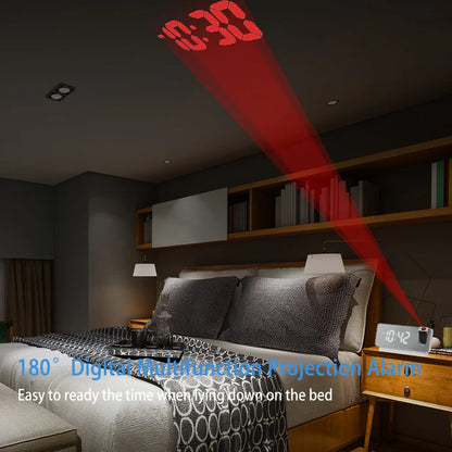 LED Digital Projection Alarm Clock Electronic Alarm Clock