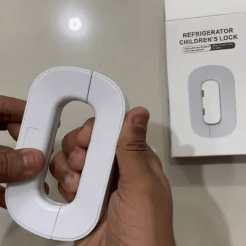 Child Safety Refrigerator Lock | Self-Adhesive Freezer Lock for Toddler and Kids