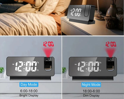 LED Digital Projection Alarm Clock Electronic Alarm Clock