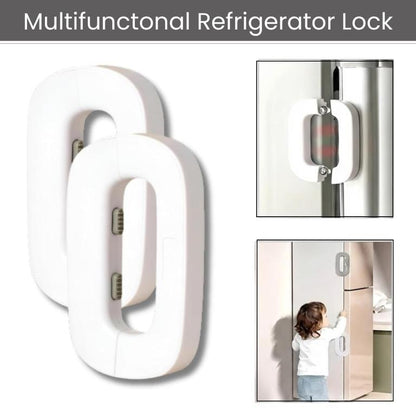 Child Safety Refrigerator Lock | Self-Adhesive Freezer Lock for Toddler and Kids